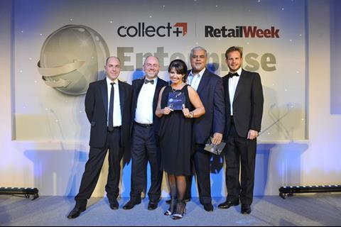 Carol Kane, and Mahmud Kamani, co-founders, Boohoo.com won the Rider Levett Bucknall Retail Leader of the Year.